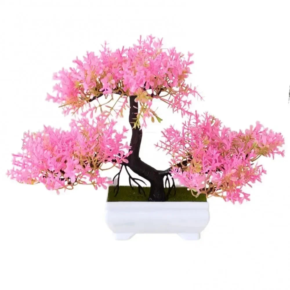 Artificial Plastic Plants Bonsai Small Tree Pot Potted Flower Wedding Potted For Home Room - Joyful Welling