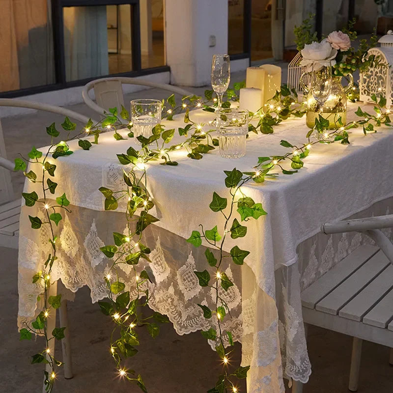 Flower Green Leaf String Lights - Joyful Welling